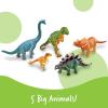 Learning Resources Jumbo Dinosaurs I Mommas and Babies I T-Rex, Stegosaurus, and Brachiosaurus, 6 Animals, multi-color(Jumbo Dinosaurs)