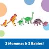Learning Resources Jumbo Dinosaurs I Mommas and Babies I T-Rex, Stegosaurus, and Brachiosaurus, 6 Animals, multi-color(Momma Dinos & Babies)