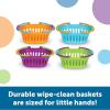Learning Resources New Sprouts Stack of Baskets – 4 Pieces, Ages 18 mos+ Toddler Pretend Play Toys, Play Grocery Basket, Perfect for Easter Baskets