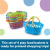 Learning Resources New Sprouts Stack of Baskets – 4 Pieces, Ages 18 mos+ Toddler Pretend Play Toys, Play Grocery Basket, Perfect for Easter Baskets
