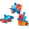 Learning Resources 1-2-3 Build it! Car, Boat, Plane, 15 Pieces