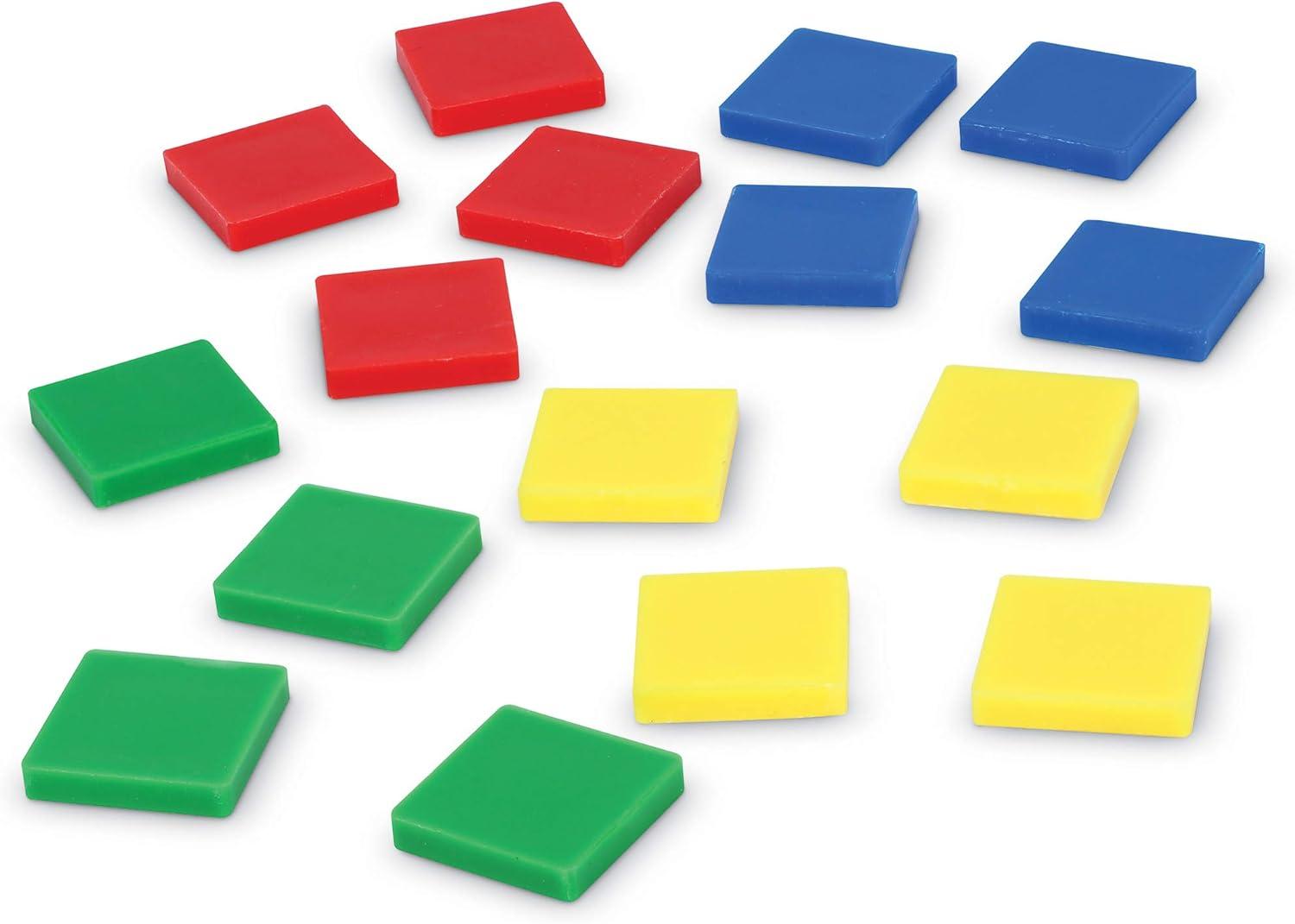 imageLearning Resources Square Color Tiles Counting Sorting Toy Set of 400 in 6 Colors Ages 4