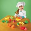 Learning Resources Pretend & Play Fruit, Cutting Fruits and Veggies Toy, Kids Play Food, Plastic Fruit & Veggies, Kitchen Toy, Ages 3+