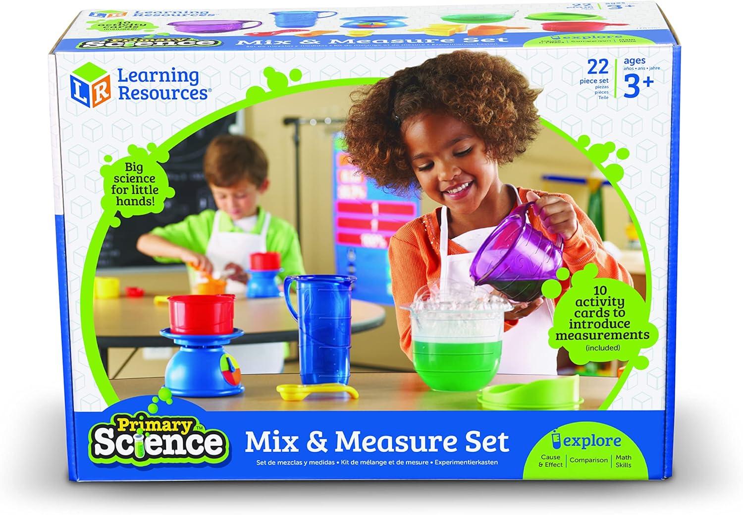 imageLearning Resources Mix And Measure Activity Set 22 Pieces Ages 3Experiment Mixing Tools Science Toys for KidsScience Experiments
