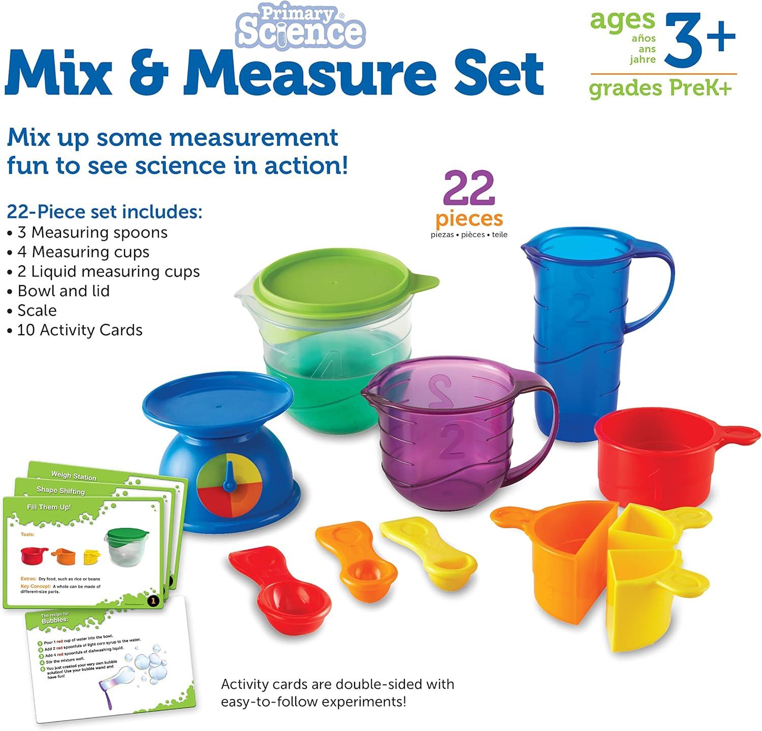imageLearning Resources Mix And Measure Activity Set 22 Pieces Ages 3Experiment Mixing Tools Science Toys for KidsScience Experiments