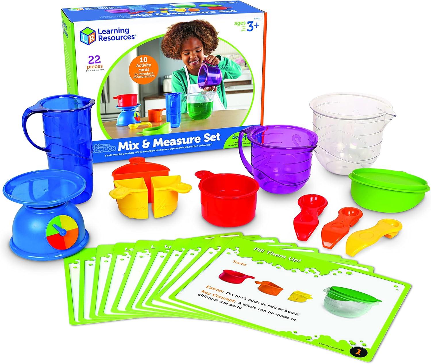 imageLearning Resources Mix And Measure Activity Set 22 Pieces Ages 3Experiment Mixing Tools Science Toys for KidsScience Experiments