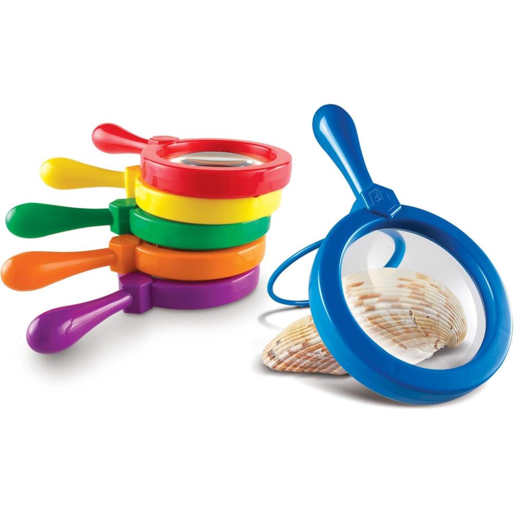 imageLearning Resources Jumbo Magnifiers 6 Pieces Ages 3 Toddler Learning Toys Exploration Toys for Kids Magnifiers for KidsBack to School Supplies Teacher SuppliesMagnifiers
