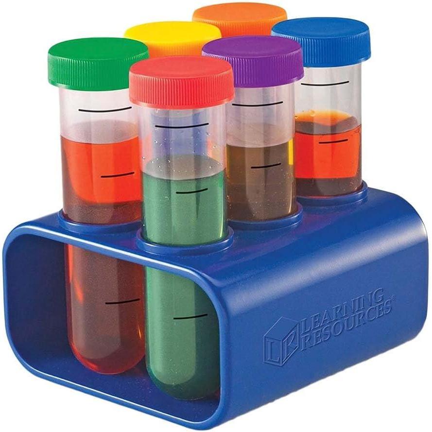 imageLearning Resources Primary Science Jumbo Test Tubes with Stand Set of 6 Tubes Ages 3