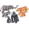 Learning Resources Jumbo Jungle Animals: Mommas and Babies – Elephant, Gorilla, Tiger, Zoo Animals, Pretend and Play, Fine Motor Skills(Active)