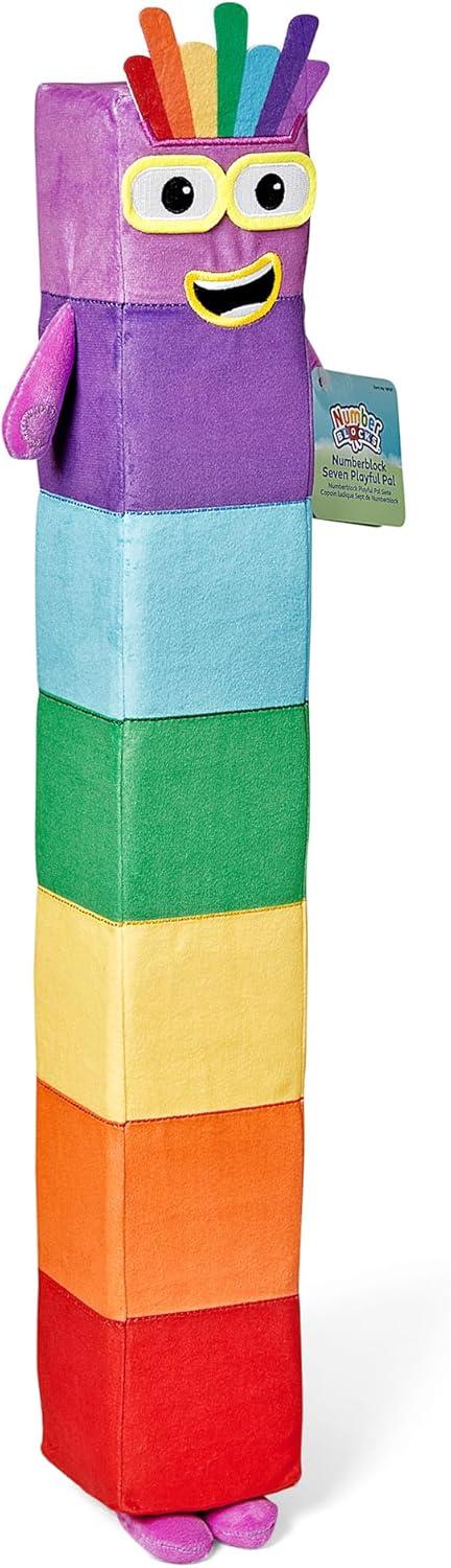 imageLearning Resources Numberblock Seven Playmate Soft Toy TV Series Original Plush Collection Cuddly and Educational Toy Large Size Boys and Girls Gift Ages 18 Months 2 3 4 Years