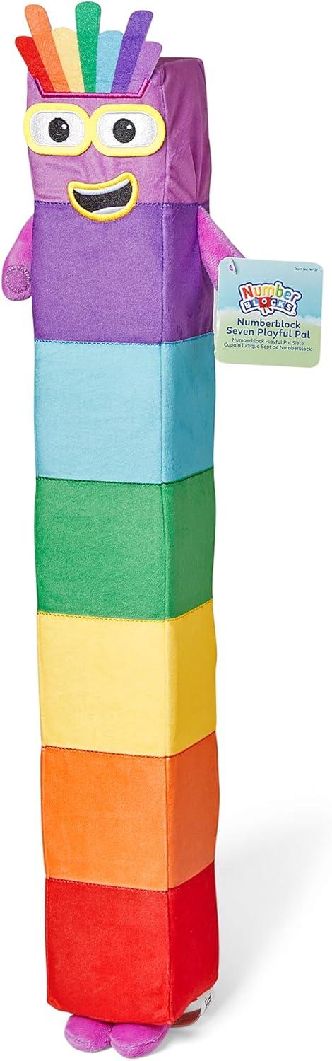 imageLearning Resources Numberblock Seven Playmate Soft Toy TV Series Original Plush Collection Cuddly and Educational Toy Large Size Boys and Girls Gift Ages 18 Months 2 3 4 Years