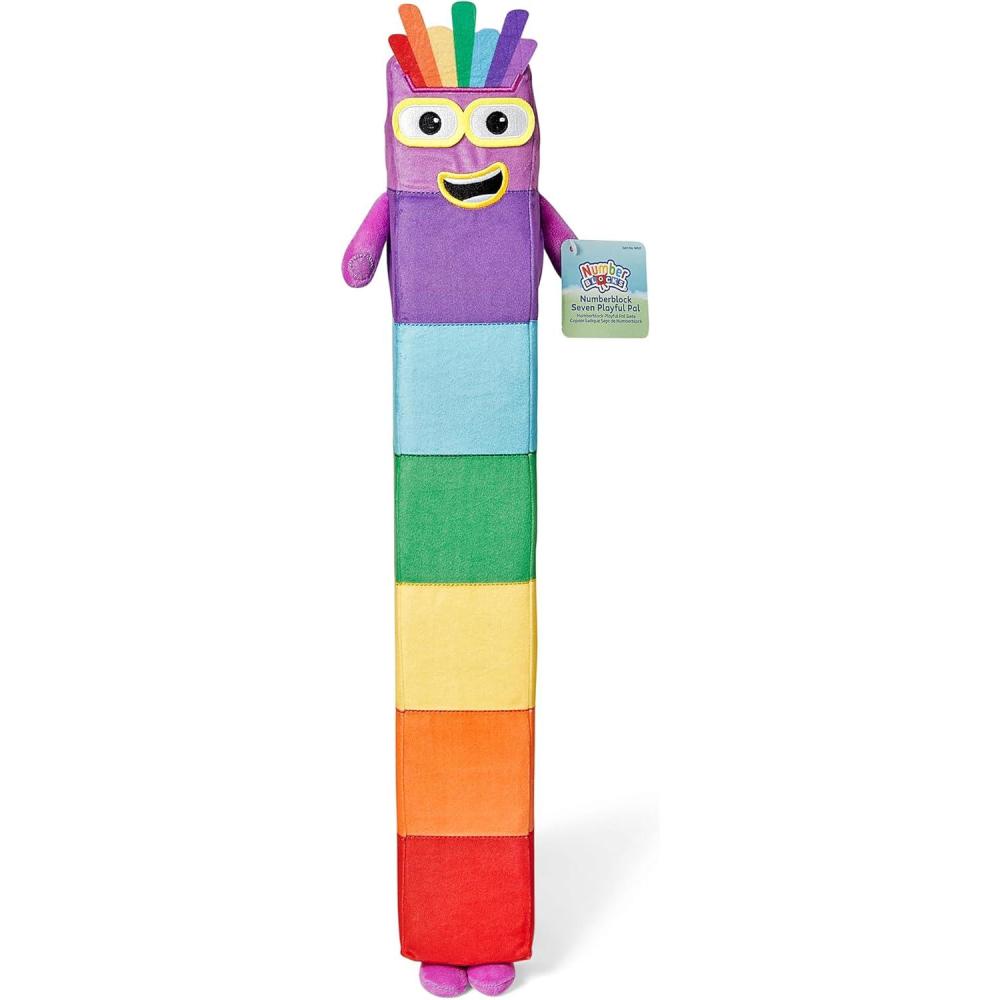 imageLearning Resources Numberblock Seven Playmate Soft Toy TV Series Original Plush Collection Cuddly and Educational Toy Large Size Boys and Girls Gift Ages 18 Months 2 3 4 Years