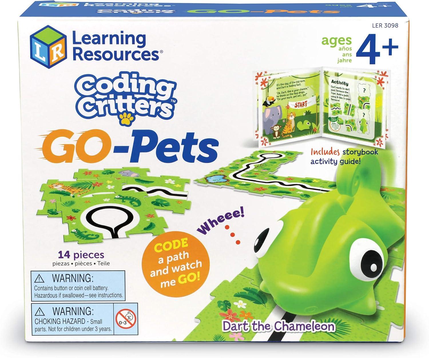 imageLearning Resources Coding Critters Go Pets Dipper the Narwhal  14 Pieces Ages 4 ScreenFree Early Coding Toy For Kids Interactive STEM Coding Pet Toddler Learning ToysDart the Chameleon