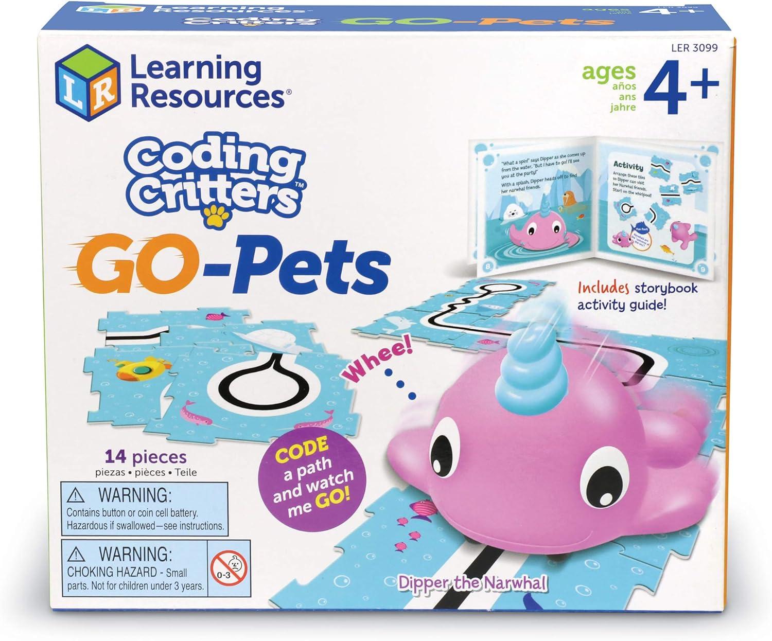 imageLearning Resources Coding Critters Go Pets Dipper the Narwhal  14 Pieces Ages 4 ScreenFree Early Coding Toy For Kids Interactive STEM Coding Pet Toddler Learning ToysDipper the Narwhal