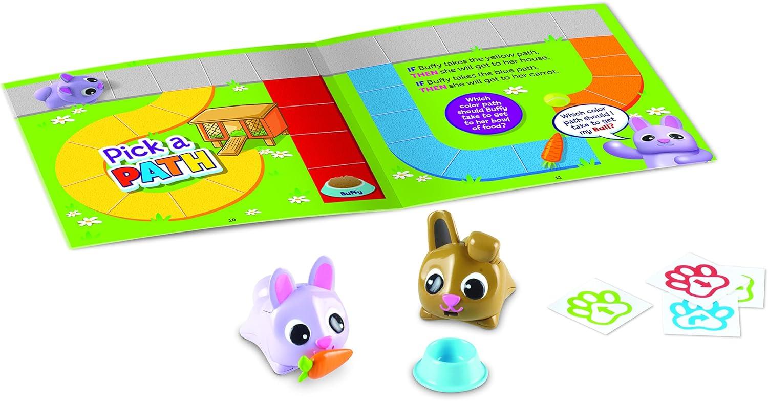 imageLearning Resources Coding Critters Pair a Pets Bunnies Fluffy ampamp Buffy ScreenFree Early Coding Toy For KidsInteractive STEM Coding Pet 5 Pieces Ages 4Pairapets Bunnies