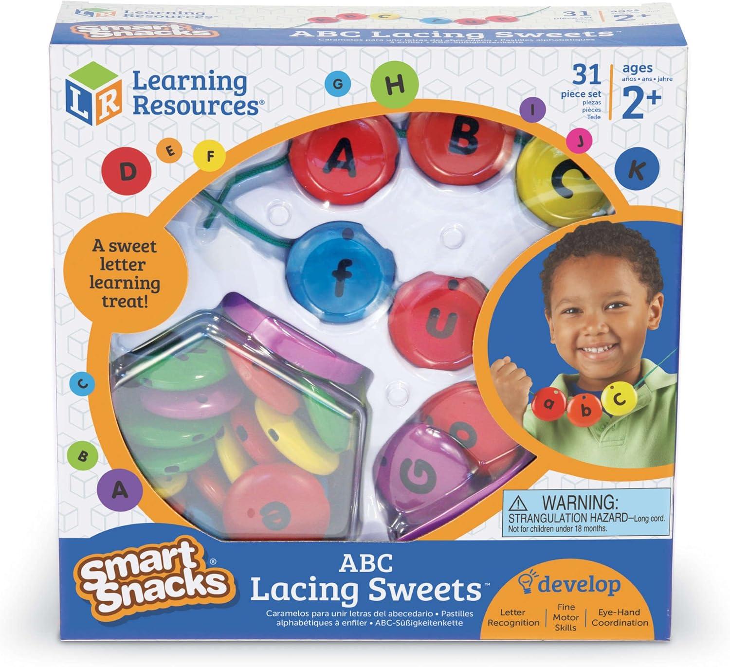imageLearning Resources Smart Snacks ABC Lacing Sweets Fine Motor Toy 31 Pieces Ages 2