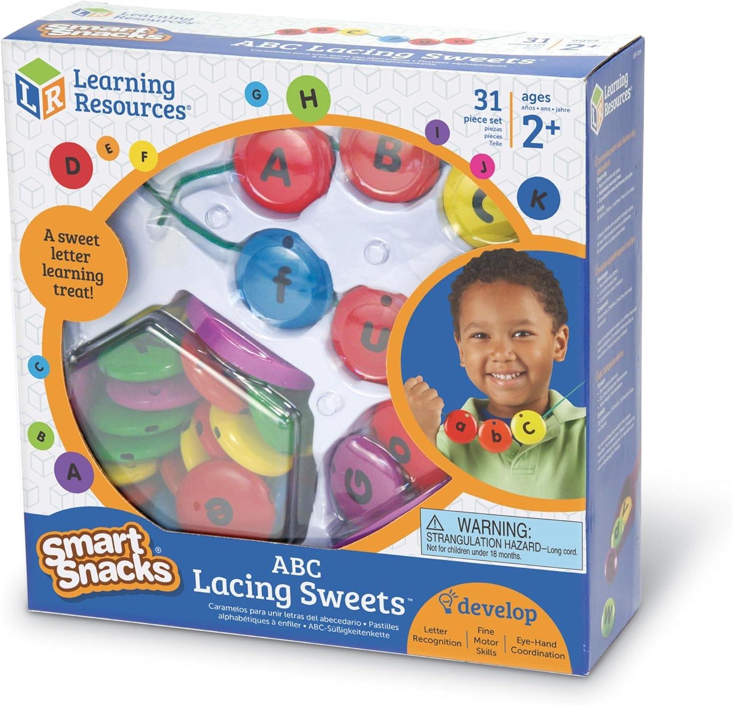 imageLearning Resources Smart Snacks ABC Lacing Sweets Fine Motor Toy 31 Pieces Ages 2
