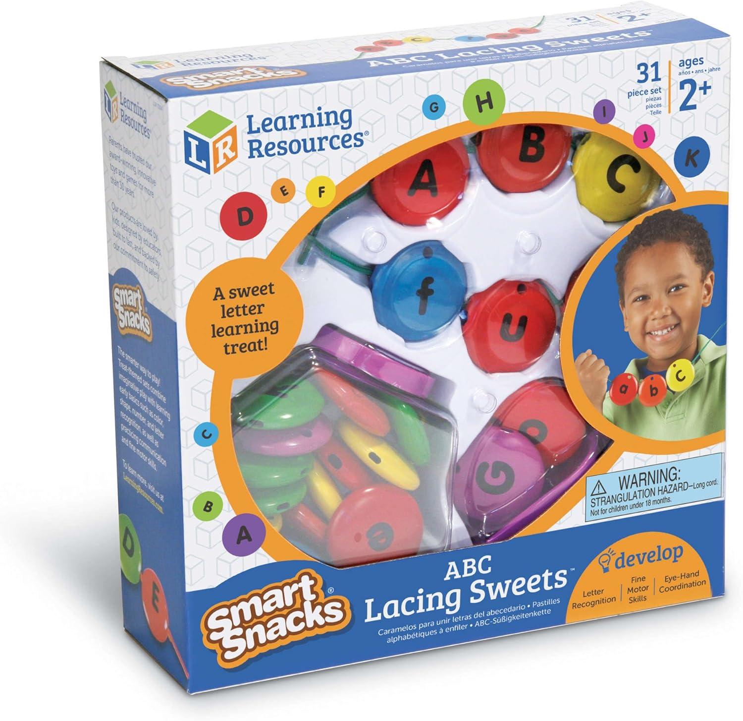 imageLearning Resources Smart Snacks ABC Lacing Sweets Fine Motor Toy 31 Pieces Ages 2