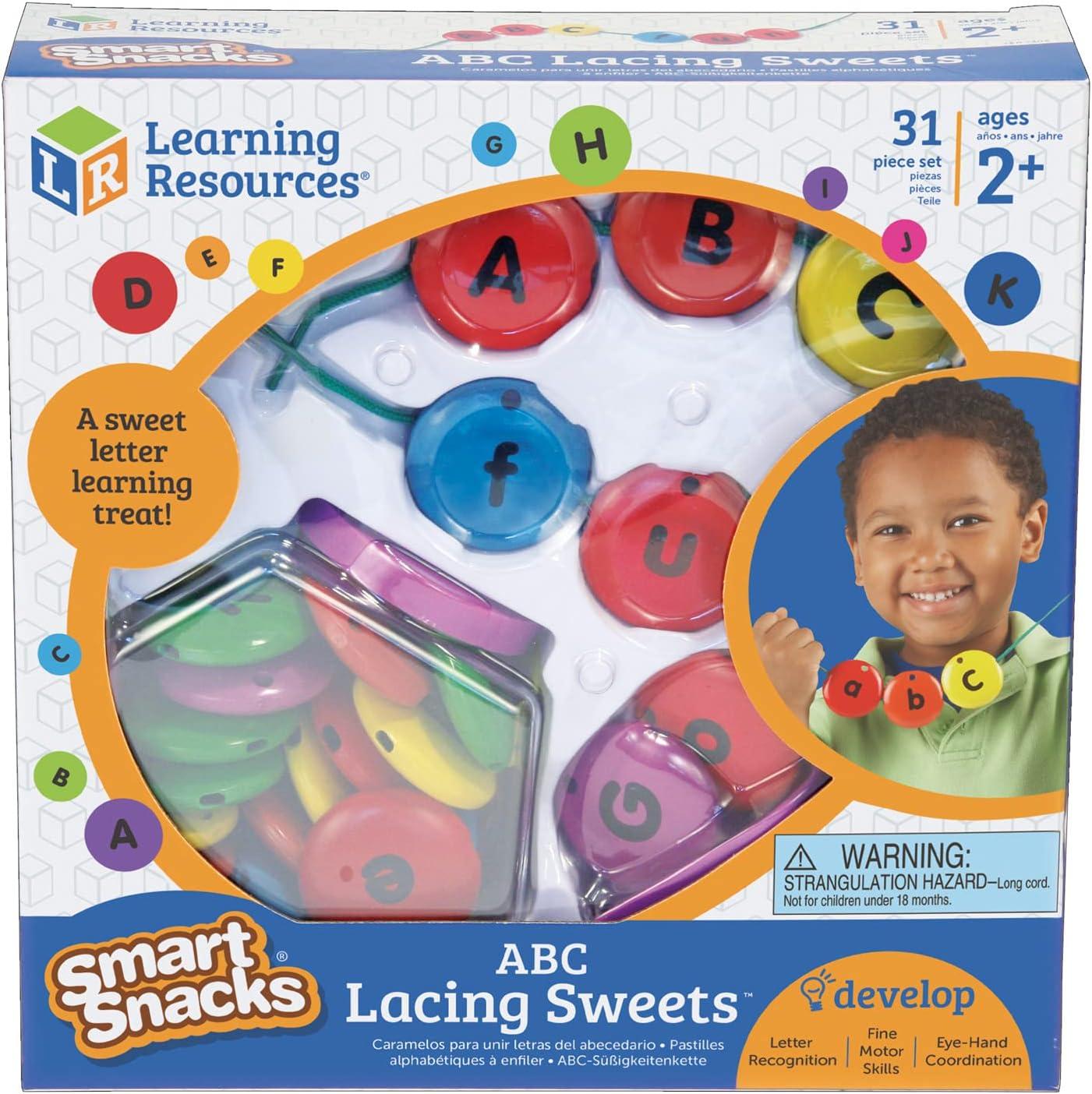imageLearning Resources Smart Snacks ABC Lacing Sweets Fine Motor Toy 31 Pieces Ages 2