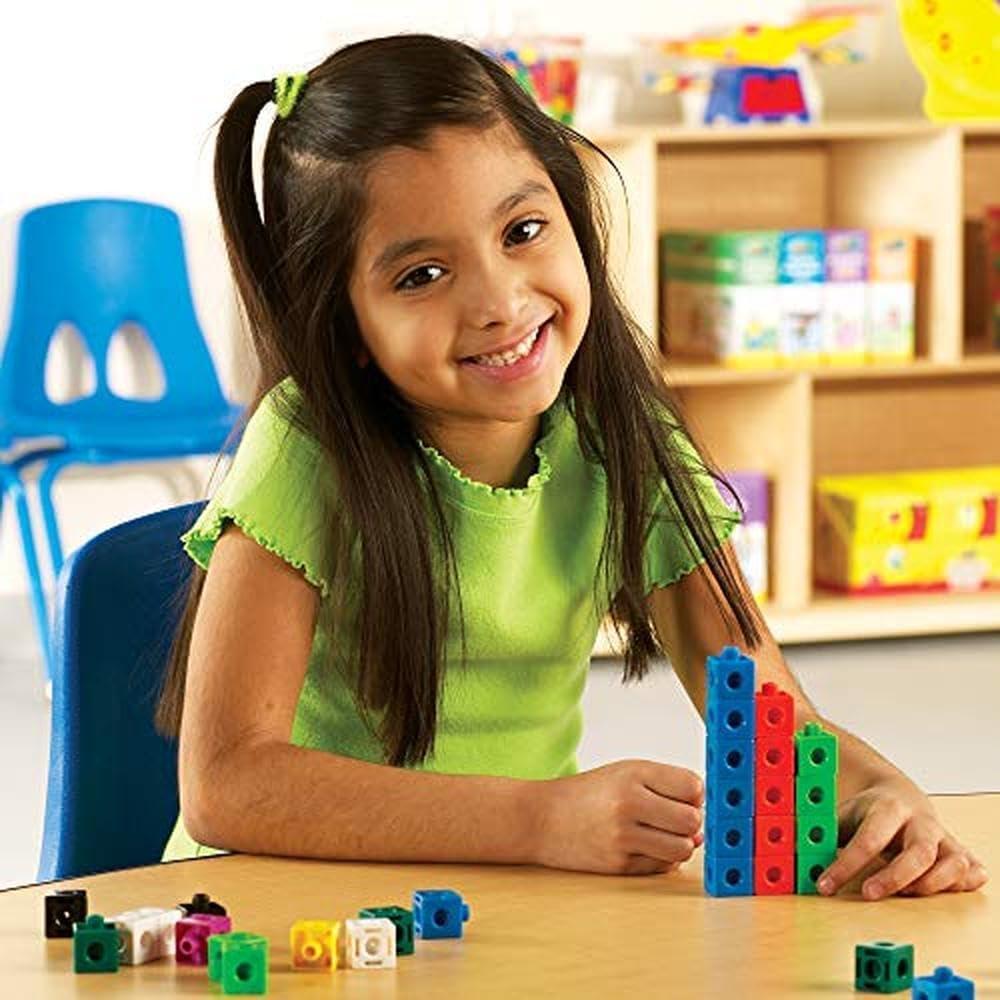 imageLearning Resources Snap Cubes Classroom Snap Cube Set Math Manipulative Early Math Skills Set of 1000 Ages 5