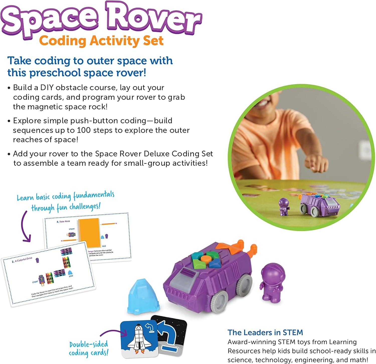 imageLearning Resources Space Rover Coding Set  Robotics for Kids STEM Interactive Programming Scientific Astronaut Toys Engineering Gift Set Games for Boys and Girls Critical Thinking