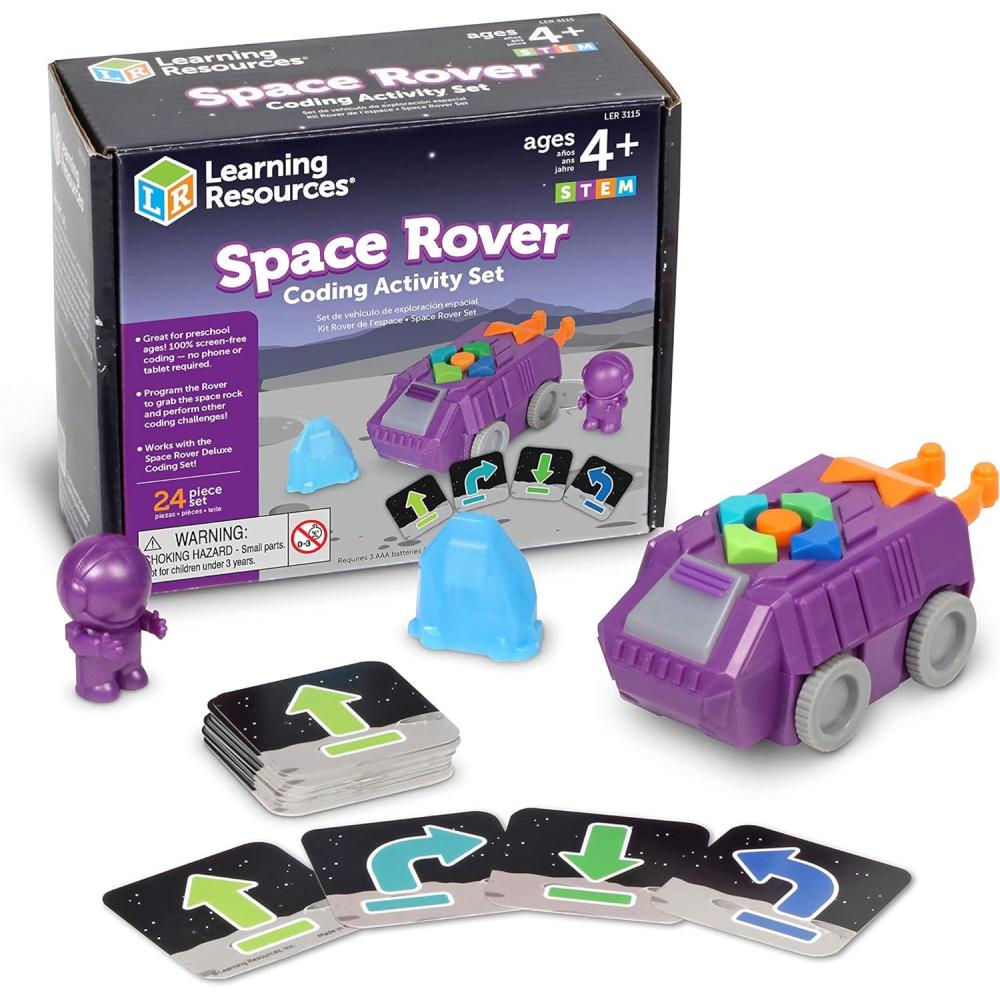 imageLearning Resources Space Rover Coding Set  Robotics for Kids STEM Interactive Programming Scientific Astronaut Toys Engineering Gift Set Games for Boys and Girls Critical Thinking