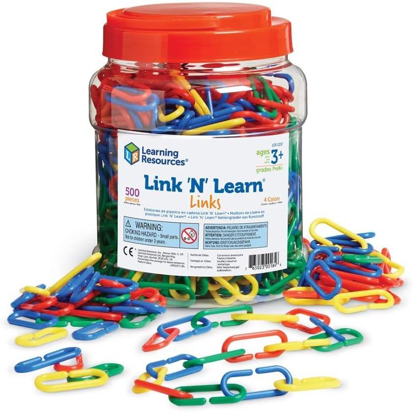 imageLearning Resources Link N Learn Links 500 Pieces Ages 3 Preschool Supplies Toddler Toys Math ManipulativesLinks