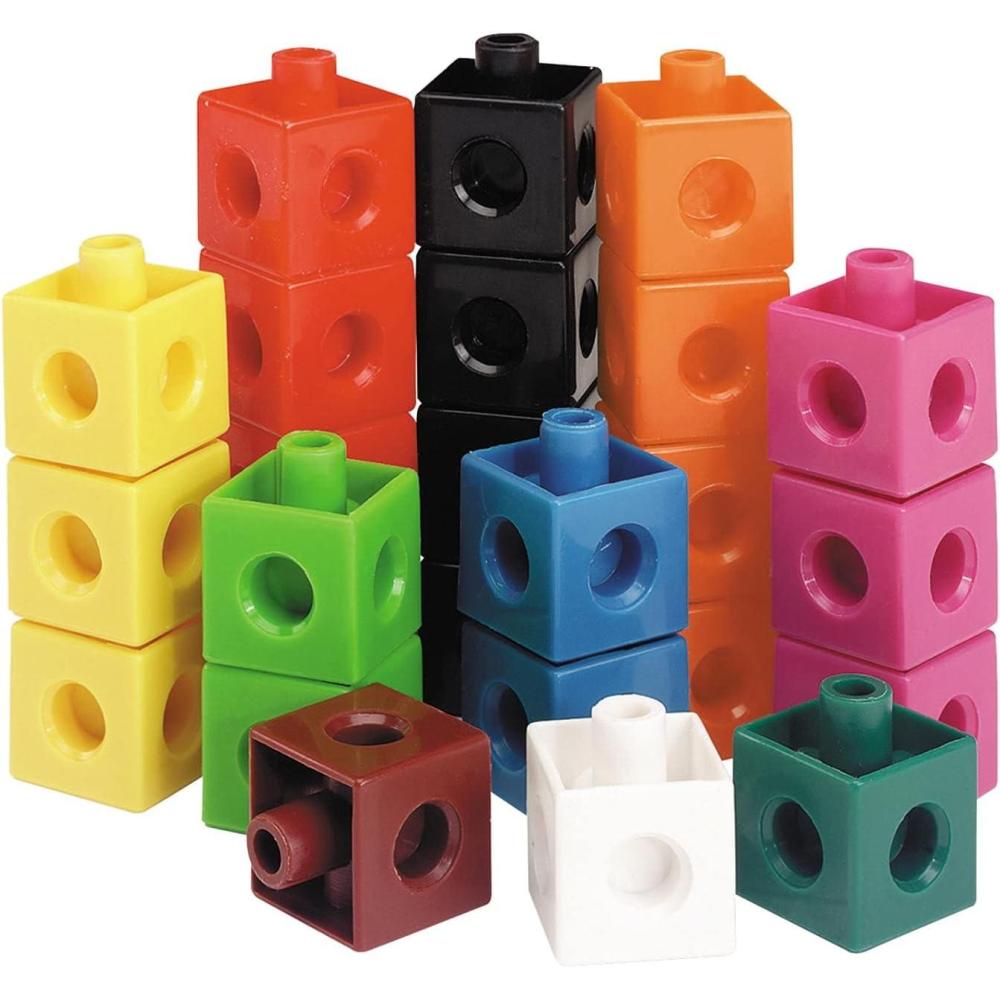 imageLearning Resources Snap Cubes Set of 500 Cubes Ages 5 Educational Counting ToyBack to School SuppliesTeacher Supplies for ClassroomCounting Toy