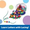 Learning Resources Beads and Patterns Card Set,130 Pieces Ages 3+, Lacing Beads,Back to School Supplies,Teacher Supplies for Classroom(Lacing Letters)