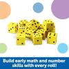 Learning Resources Hands-On Soft Dot Dice Bucket, Set of 200, Ages 3+, Classroom or Homeschool Supplies, Back to School Supplies,Teacher Supplies(5/8in)