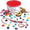 Learning Resources Beads and Patterns Card Set,130 Pieces Ages 3+, Lacing Beads,Back to School Supplies,Teacher Supplies for Classroom(Lacing Letters)