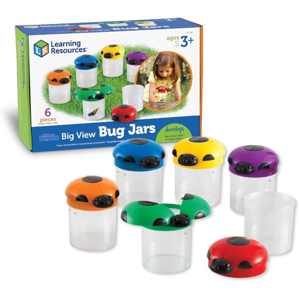 imageLearning Resources Big View Bug Jar Outdoor Toys Science Exploration Set of 6