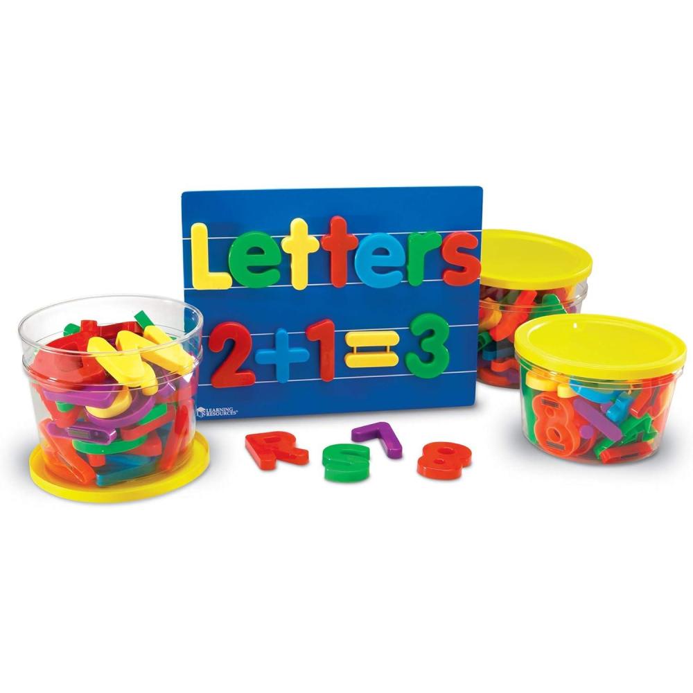 imageLearning Resources Jumbo Magnetic Letters ampamp Numbers Combo Set 80 Pieces Ages 3 Toddler Learning Toys ABC for Toddlers