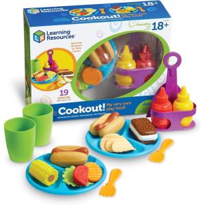 Learning Resources New Sprouts Picnic Set – 15 Pieces, Ages 18+ months Pretend Play Food for Toddlers, Preschool Learning Toys, Kitchen Play Toys for Kids(Cookout)