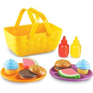Learning Resources New Sprouts Picnic Set – 15 Pieces, Ages 18+ months Pretend Play Food for Toddlers, Preschool Learning Toys, Kitchen Play Toys for Kids(Picnic)