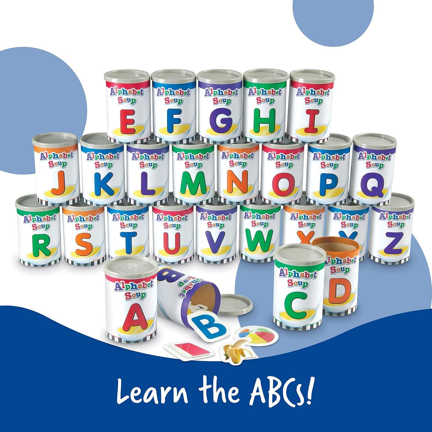 imageLearning Resources Alphabet Soup Sorters  208 Pieces Ages 3 Early Phonics Manipulatives ABCs Alphabet Awareness ampamp Recognition Alphabet Soup Games