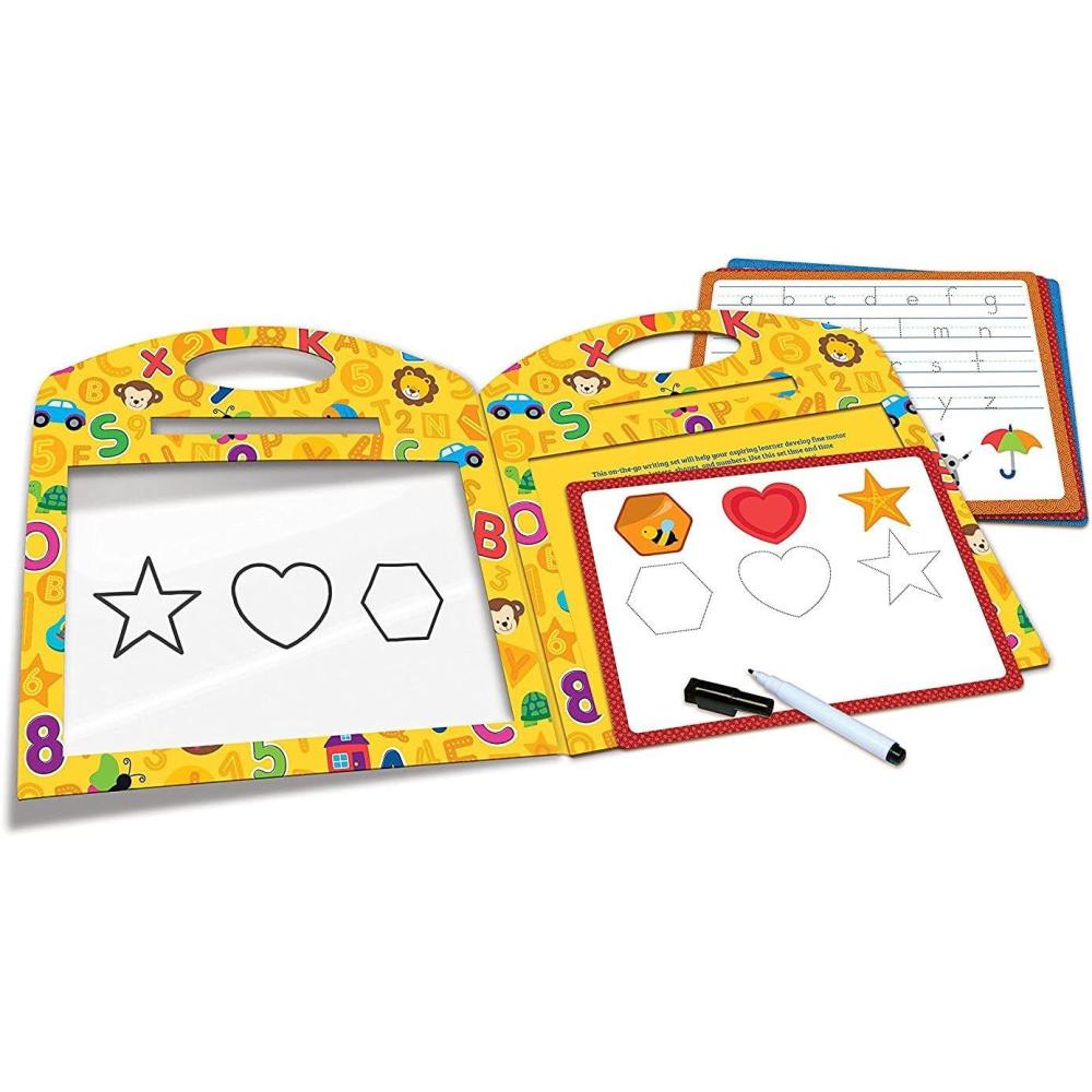 imageLearning Resources Trace ampamp Learn Writing Activity Set Practice Shapes and Letters Back to School Activities School Preparation Toys Homeschool 12 Pieces Ages 3