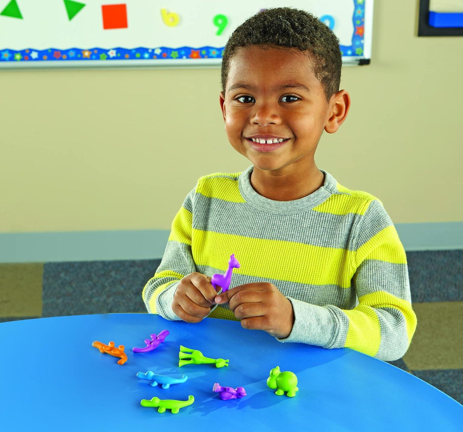 imageLearning Resources Wild About Animals Jungle Counters  Toddler Counting Toys Zoo and Safari Animal Figures Color Sorting Math Manipulatives Fine Motor Skills Gifts for Boys and Girls