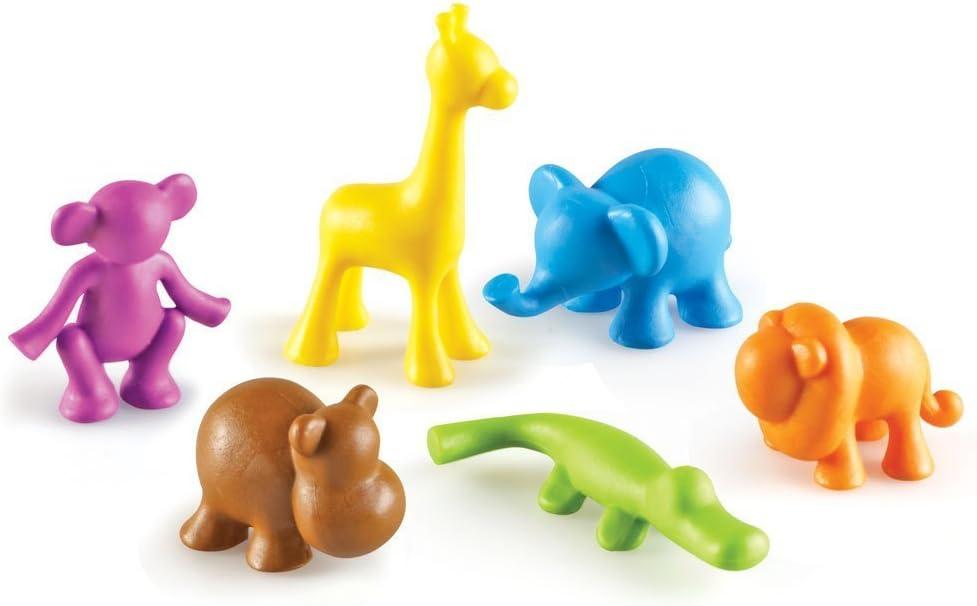 imageLearning Resources Wild About Animals Jungle Counters  Toddler Counting Toys Zoo and Safari Animal Figures Color Sorting Math Manipulatives Fine Motor Skills Gifts for Boys and Girls