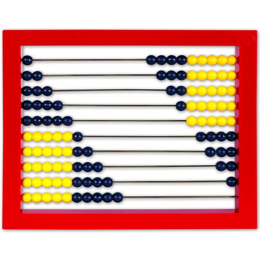 imageLearning Resources 2Color Desktop Abacus Red Frame Color Coded Math Concepts
