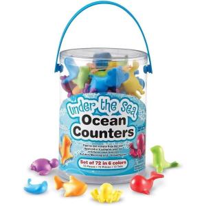 Learning Resources LER3341 Under the Sea Ocean Counters, Multi-color, 1-3/4 x 1-1/4 in