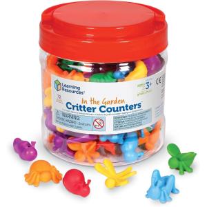 Learning Resources in The Garden Critter Counters Math Manipulatives, Set of 72, Multicolor