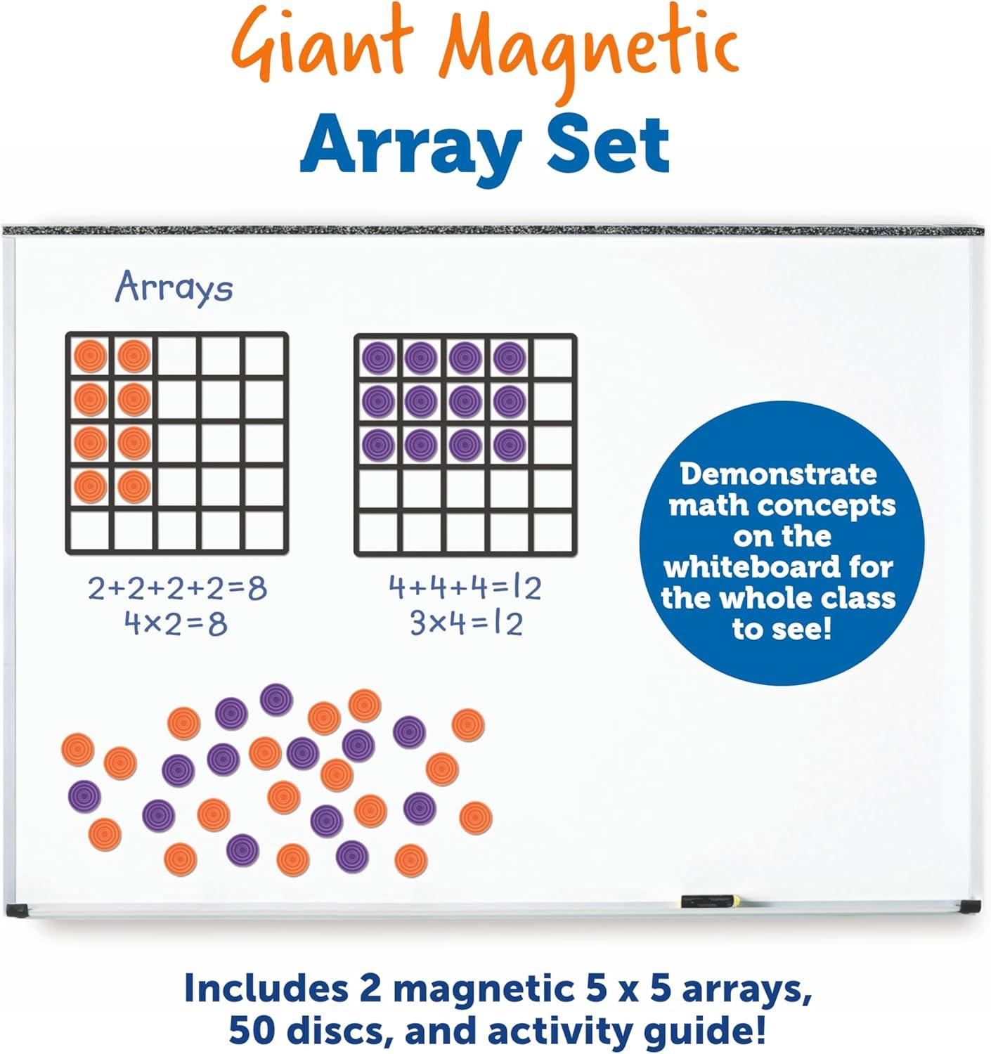image:imageLearning Resources Giant Magnetic Array Set Math Teacher and Classroom Supplies Homeschool Math Tools
