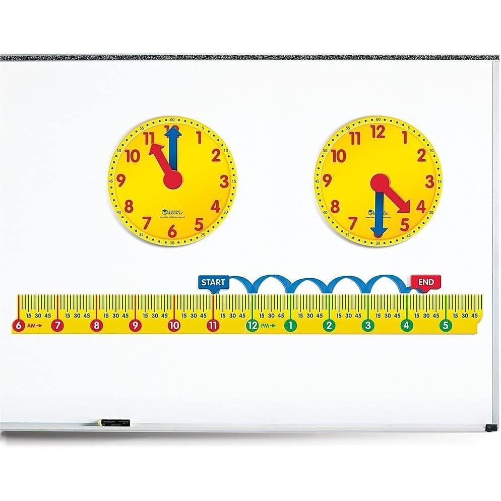 image:imageLearning Resources Magnetic Elapsed Time Set Telling Time Clock for Kids Classroom Supplies Set of 2