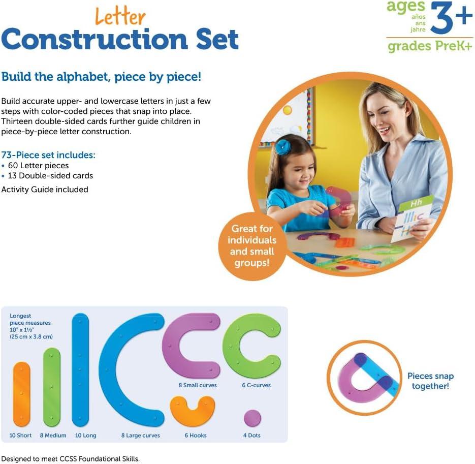 image:imageLearning Resources Letter Construction Activity Set Alphabet Montessori Toys Ages 3Music