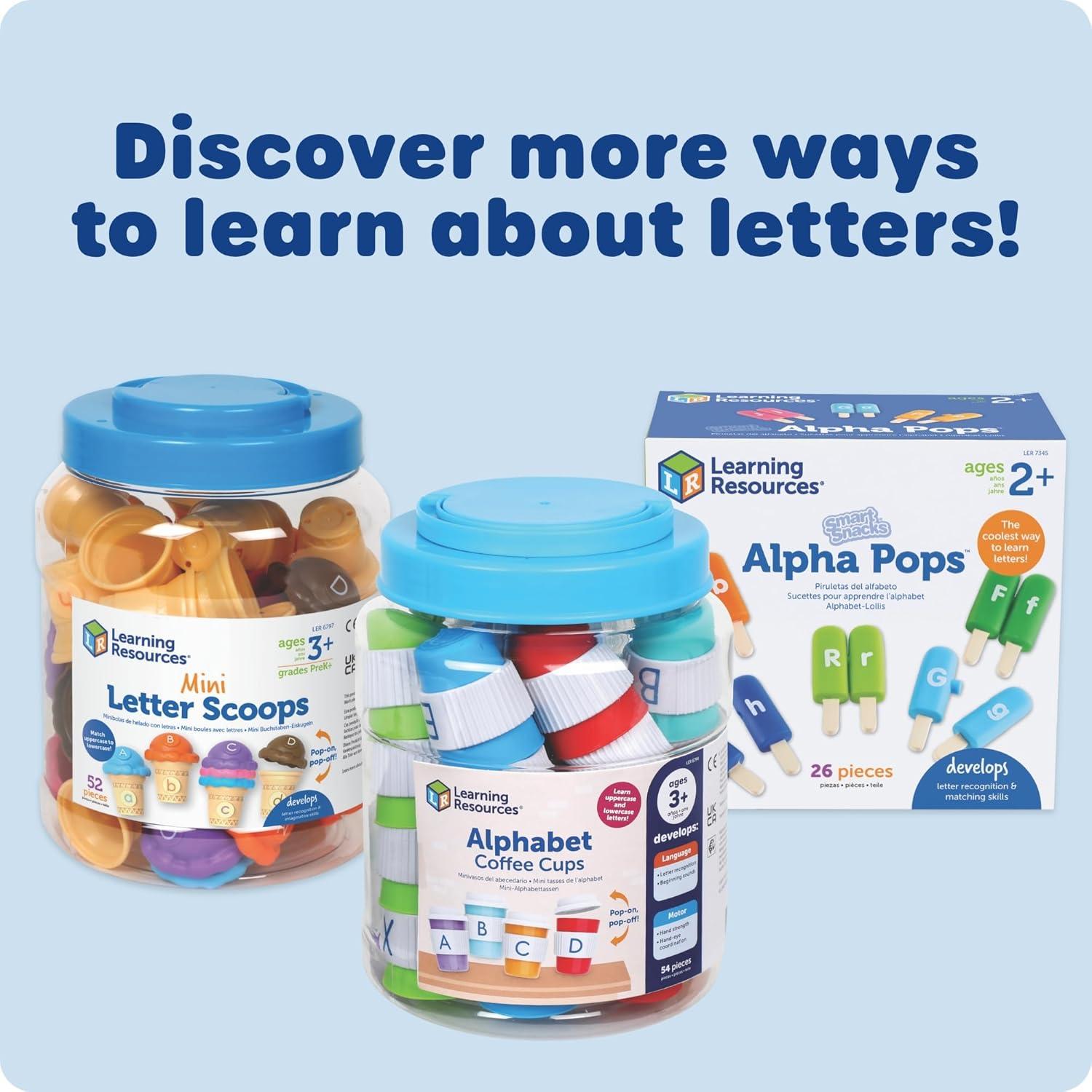 image:imageLearning Resources Alphabet Coffee Cups ABC Toys Phonics Practice Reading Readiness Language Development Letter Toy for Toddlers Matching Game Preschool Activities Gifts for Kids