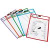 Learning Resources Write and Wipe Pockets, 5 Colorful Classroom Dry Erase Pockets, Ages 3+