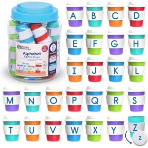 Learning Resources Alphabet Coffee Cups – ABC Toys, Phonics Practice, Reading Readiness, Language Development, Letter Toy for Toddlers, Matching Game, Preschool Activities, Gifts for Kids