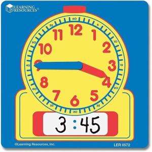 Learning Resources Write On/Wipe Off Student Clocks, Set/10