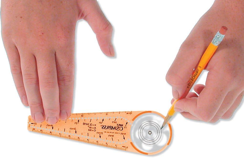 image:imageLearning Resources SAFET Compass Orange Blister Card Classroom Safety Compass Geometric Tracer